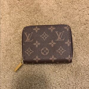 Louis Vuitton Dark Brown Monogram Zip Wallet